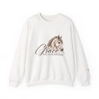 Grace Will Lead Her Home Personalized Faith Sweatshirt – Western Horse Christian Crewneck