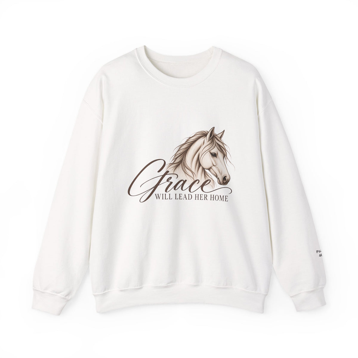 Grace Will Lead Her Home Personalized Faith Sweatshirt – Western Horse Christian Crewneck