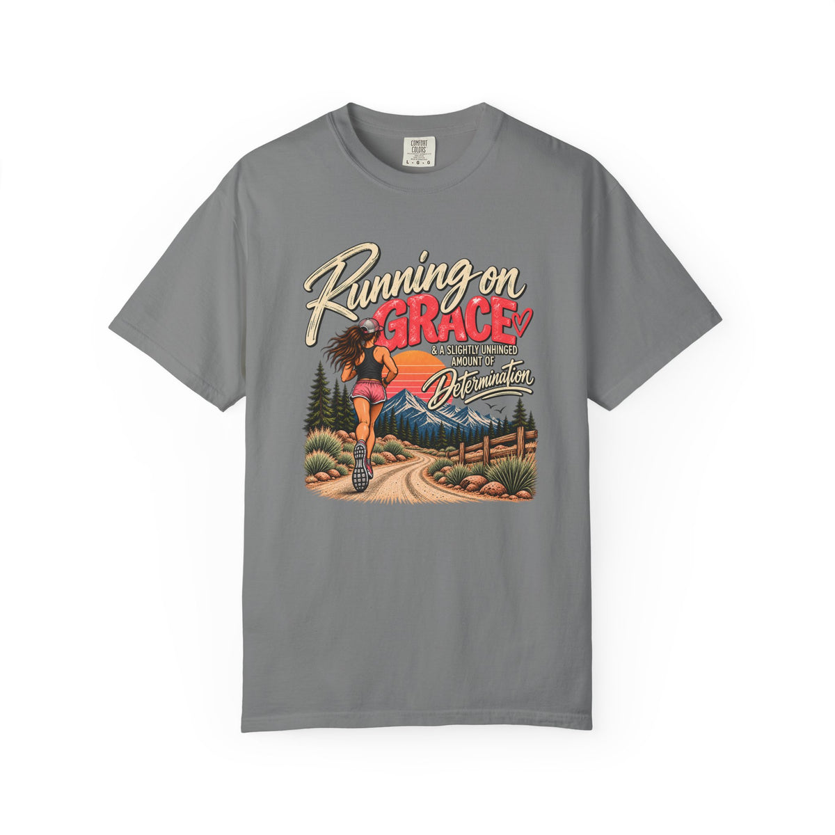 Running on Grace T-Shirt | Funny Faith & Running Graphic Tee