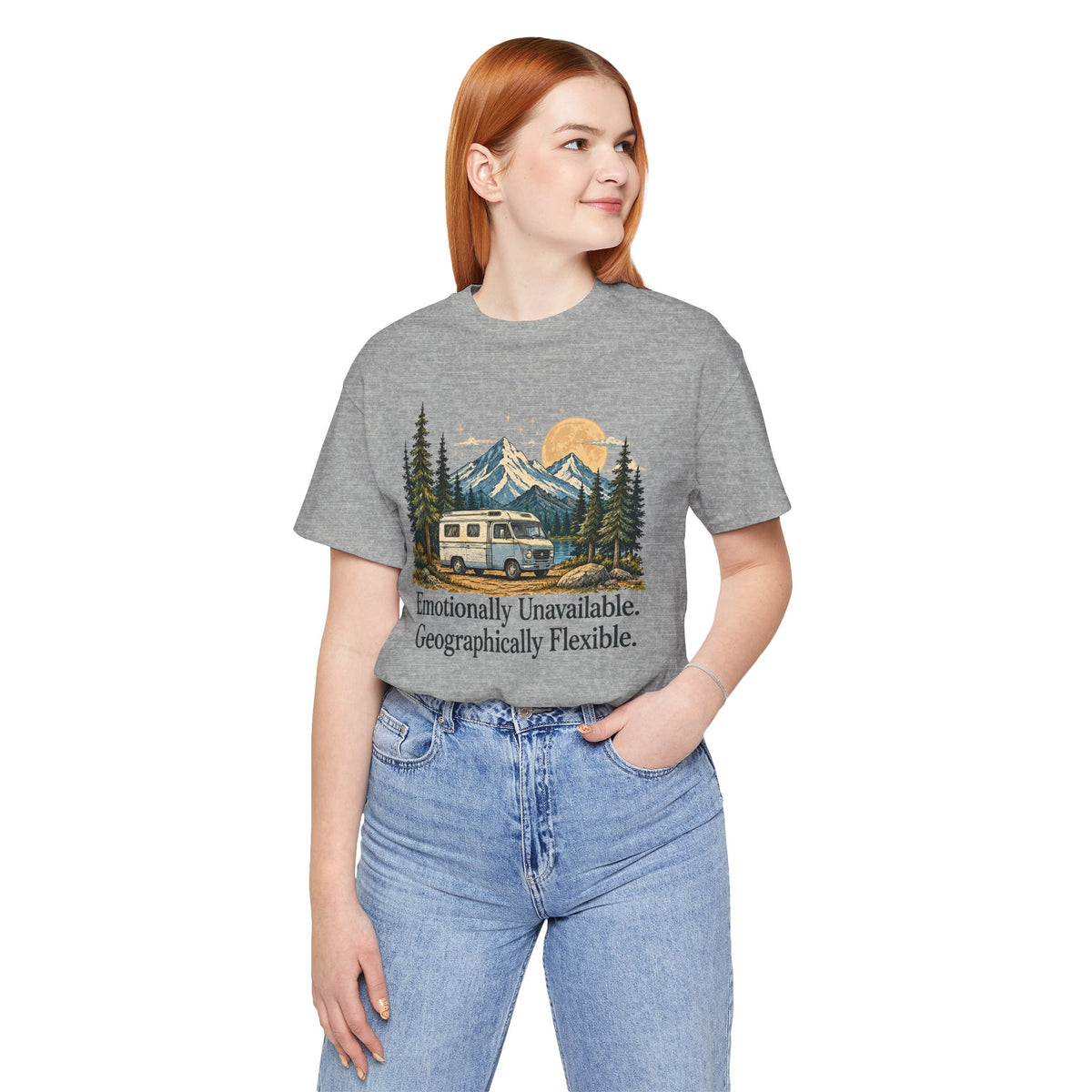 Emotionally Unavailable Geographically Flexible | Vintage Camping Tee