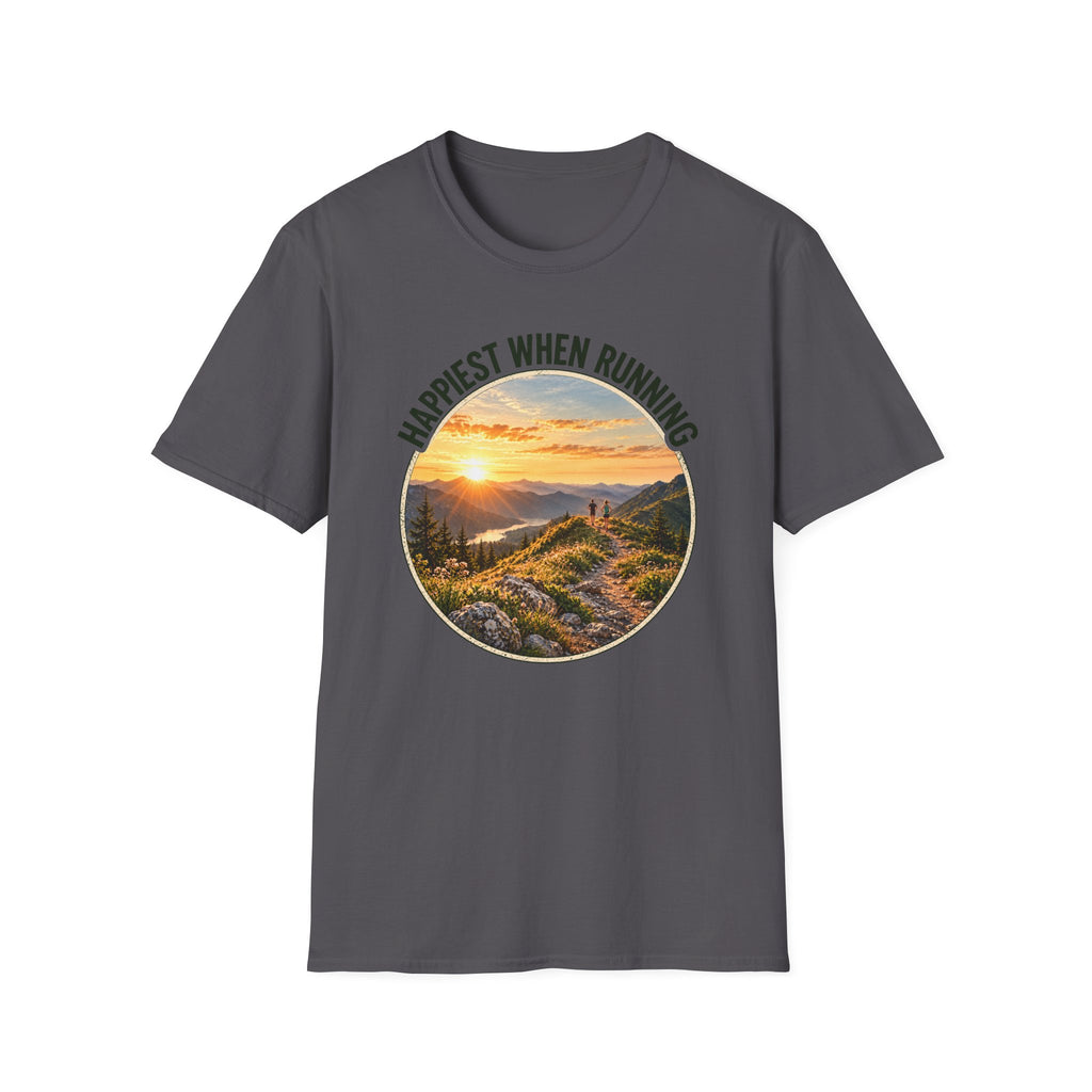 Happiest When Running – Scenic Trail Running T-Shirt