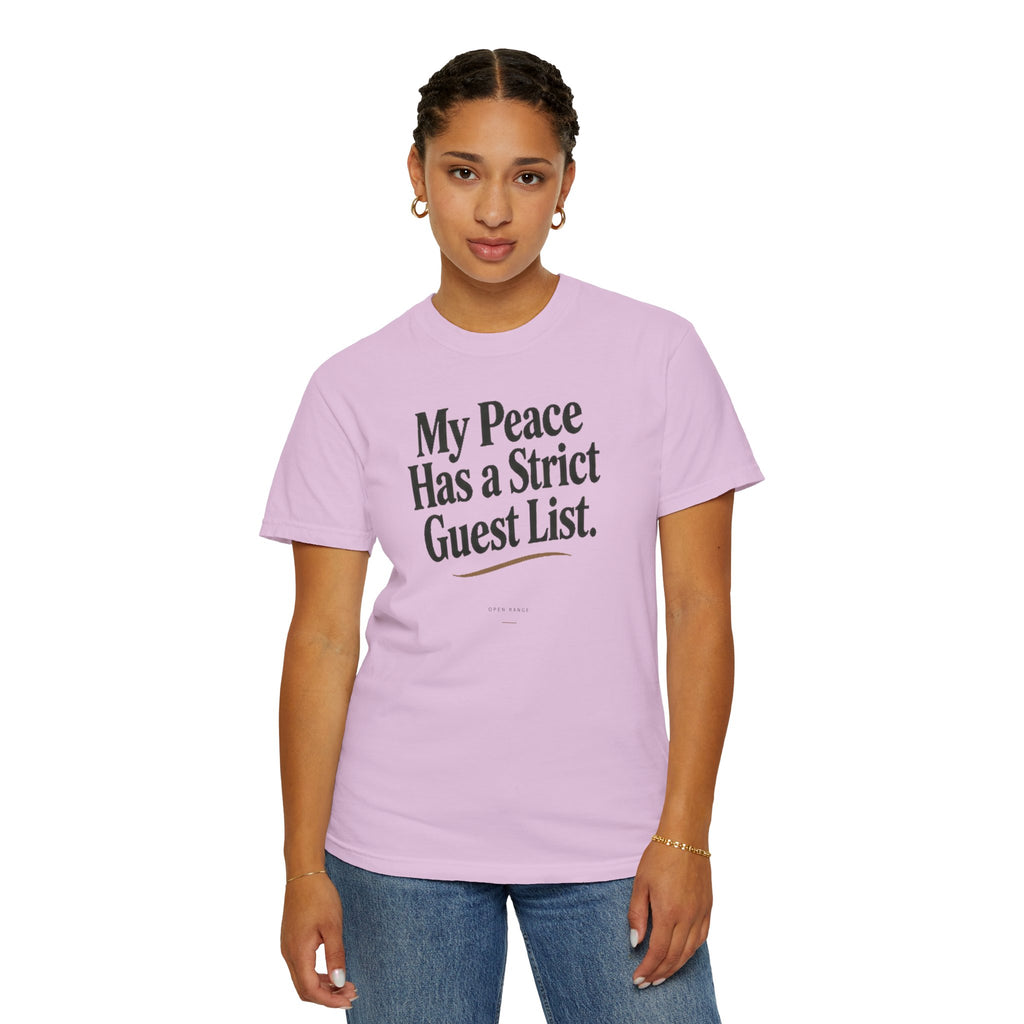 My Peace Has a Strict Guest List | Comfort Colors Graphic Tee