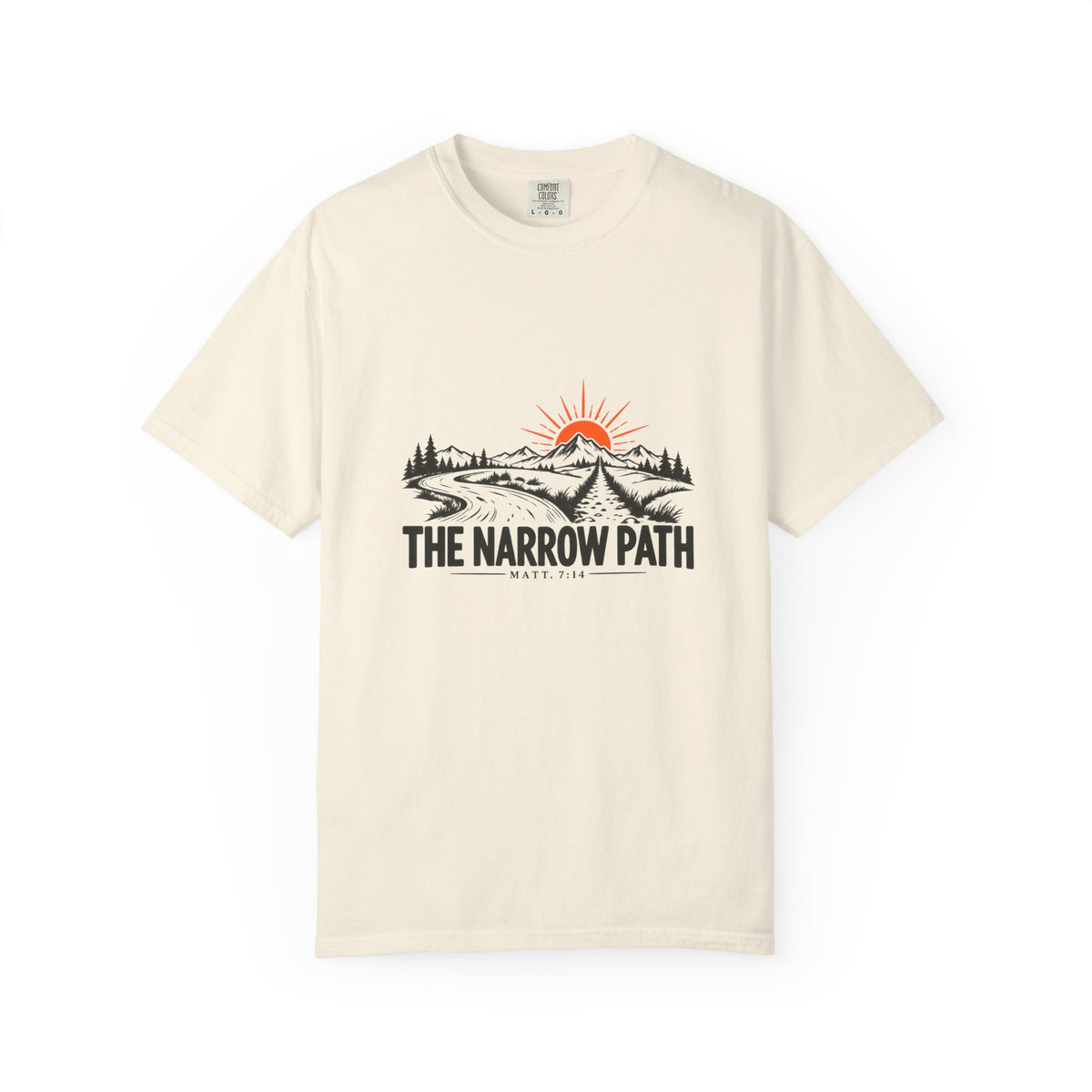 The Narrow Path Comfort Colors® T-Shirt | Faith & Outdoor Graphic Tee