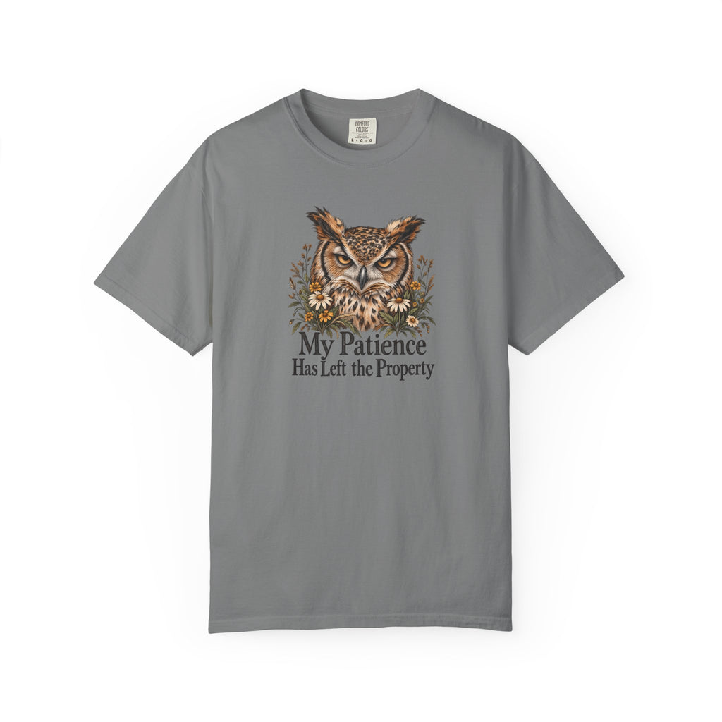 My Patience Has Left the Property | Vintage Owl Graphic Tee