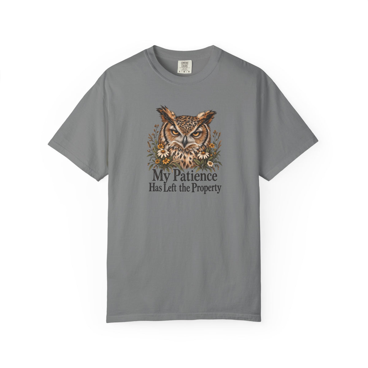 My Patience Has Left the Property | Vintage Owl Graphic Tee