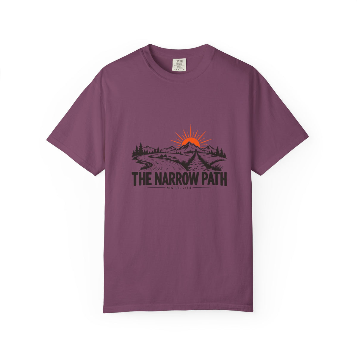 The Narrow Path Comfort Colors® T-Shirt | Faith & Outdoor Graphic Tee
