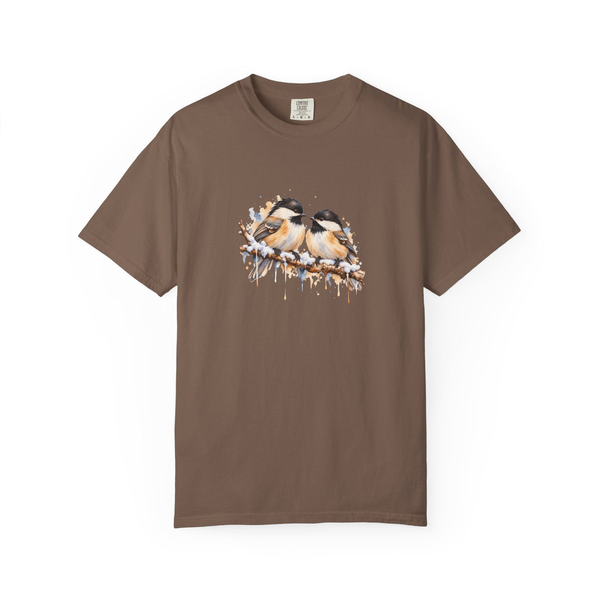 Watercolor Chickadee Birds T-Shirt | Comfort Colors 1717