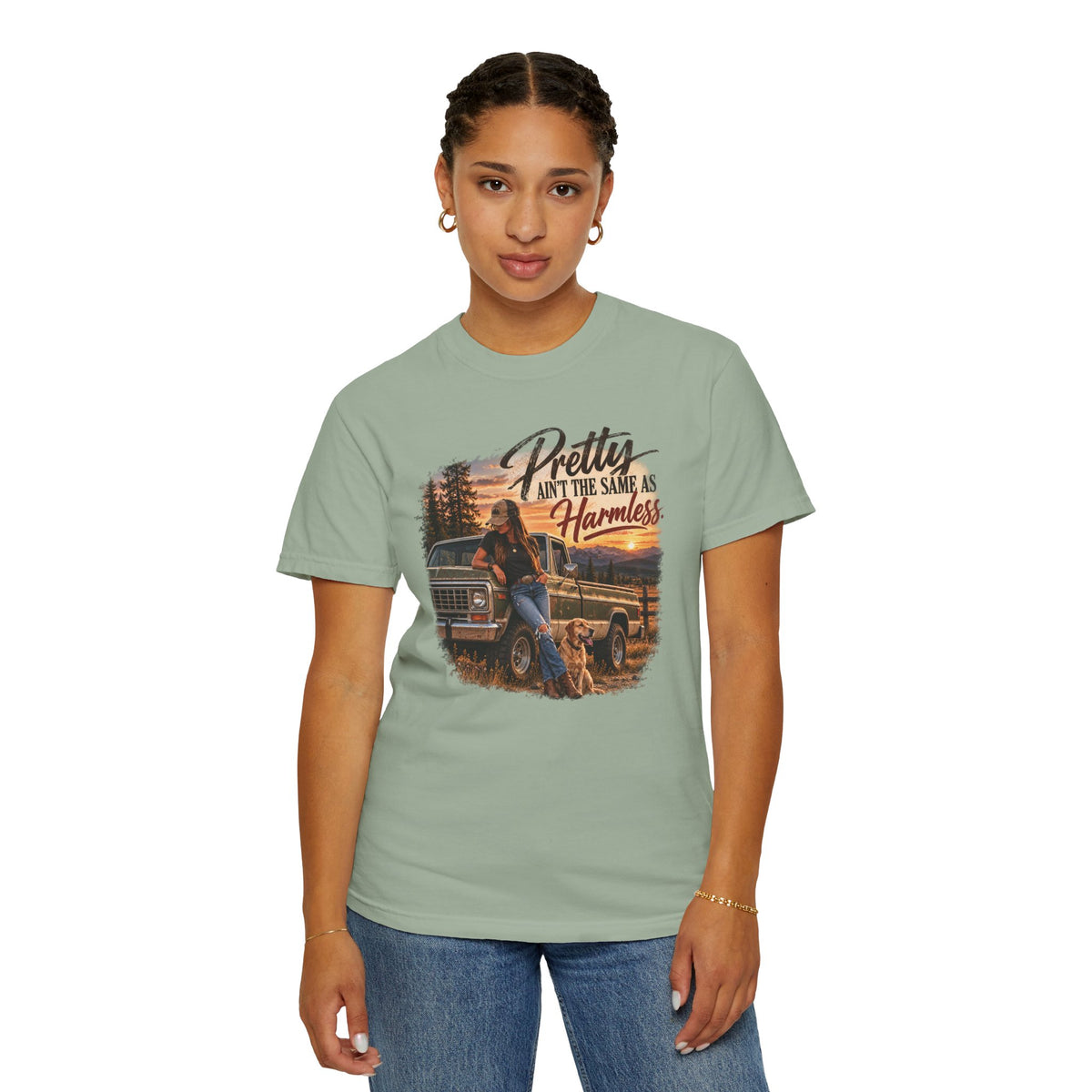 Pretty Ain't the Same as Harmless T-Shirt | Vintage Western Graphic Tee | Comfort Colors 1717