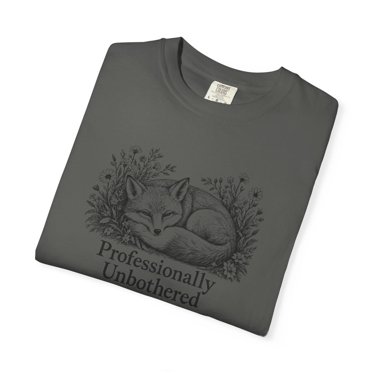 Professionally Unbothered T-Shirt | Vintage Fox Graphic Tee | Comfort Colors 1717