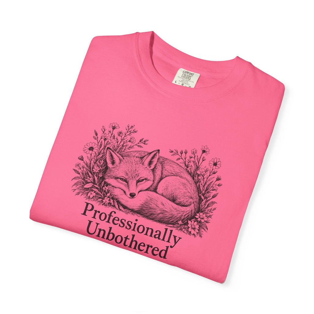 Professionally Unbothered T-Shirt | Vintage Fox Graphic Tee | Comfort Colors 1717