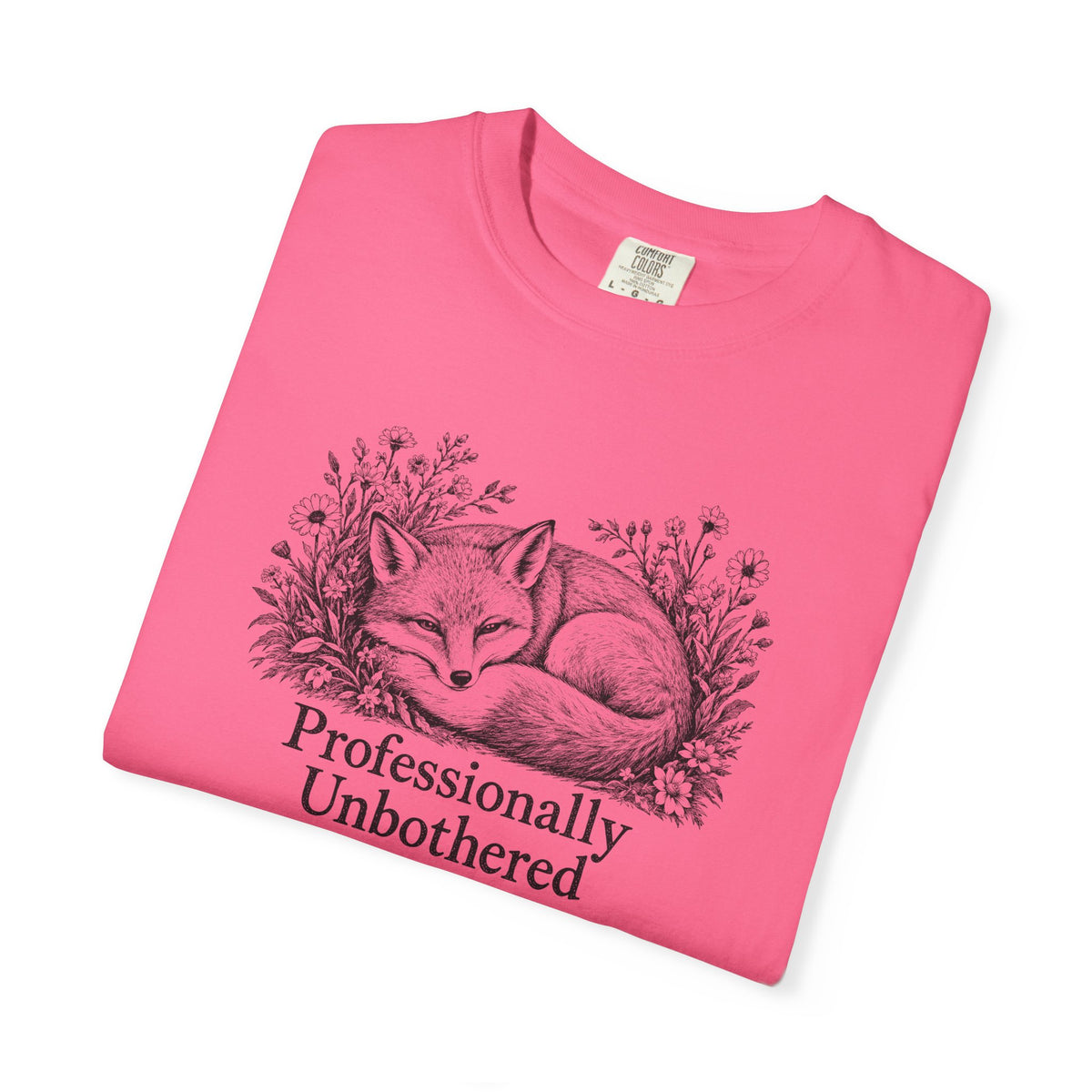 Professionally Unbothered T-Shirt | Vintage Fox Graphic Tee | Comfort Colors 1717