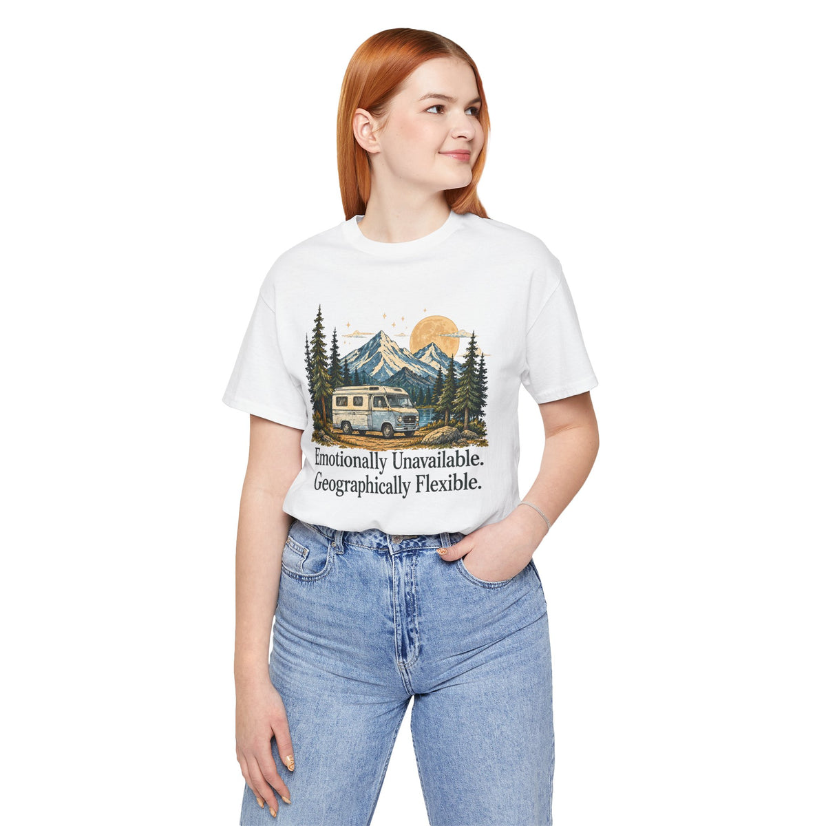 Emotionally Unavailable Geographically Flexible | Vintage Camping Tee