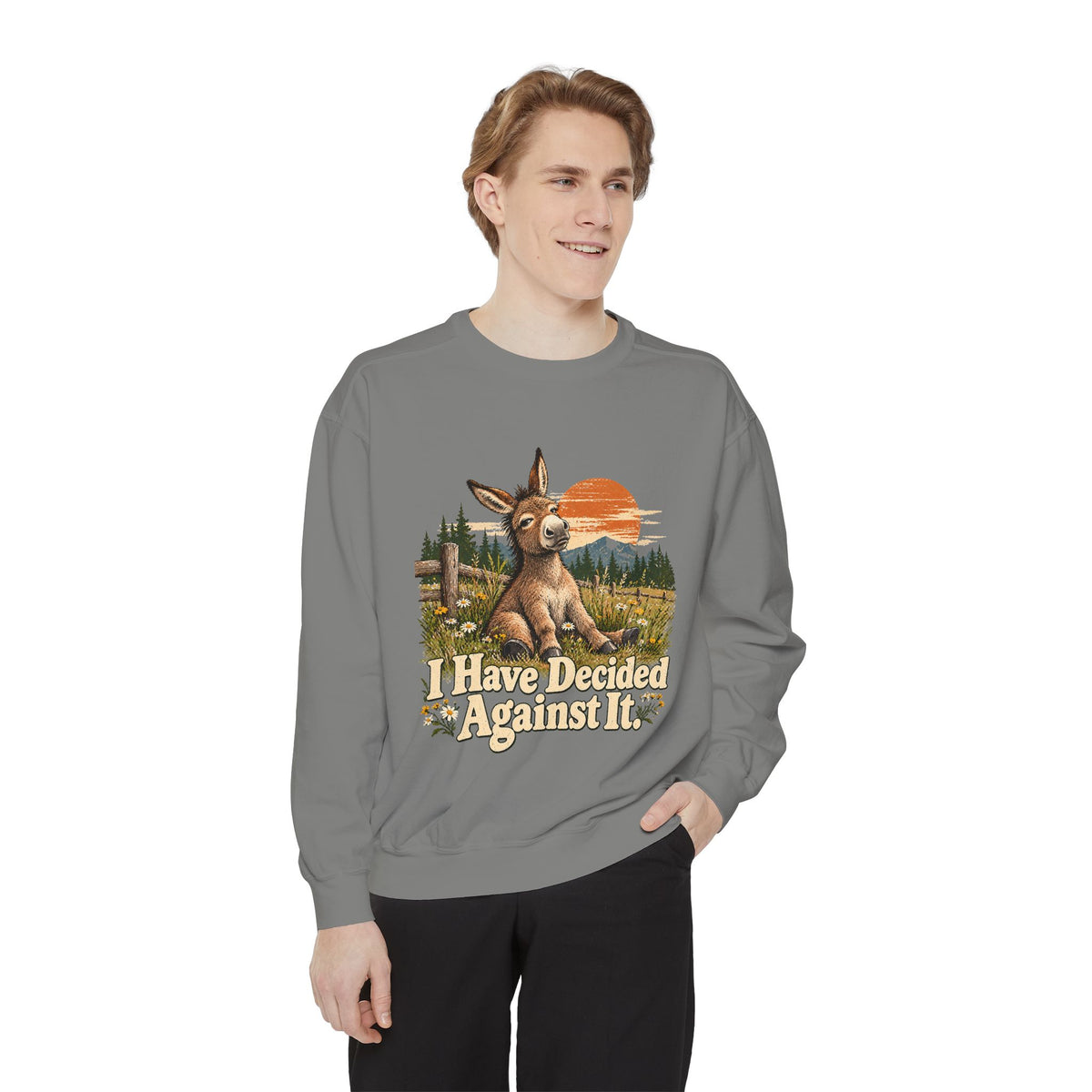I Have Decided Against It DonkeyGarment-Dyed Sweatshirt