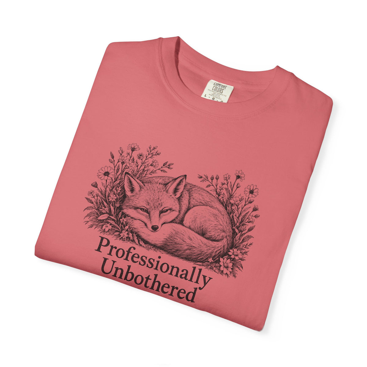 Professionally Unbothered T-Shirt | Vintage Fox Graphic Tee | Comfort Colors 1717