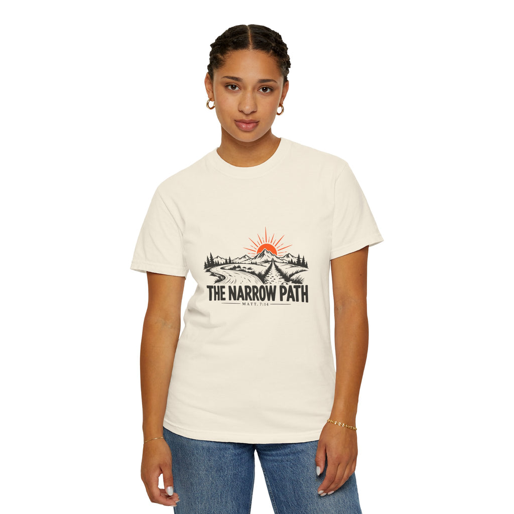 The Narrow Path Comfort Colors® T-Shirt | Faith & Outdoor Graphic Tee