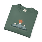 Vintage Mountain Sunset T-Shirt | Minimalist Nature Graphic Tee | Comfort Colors 1717