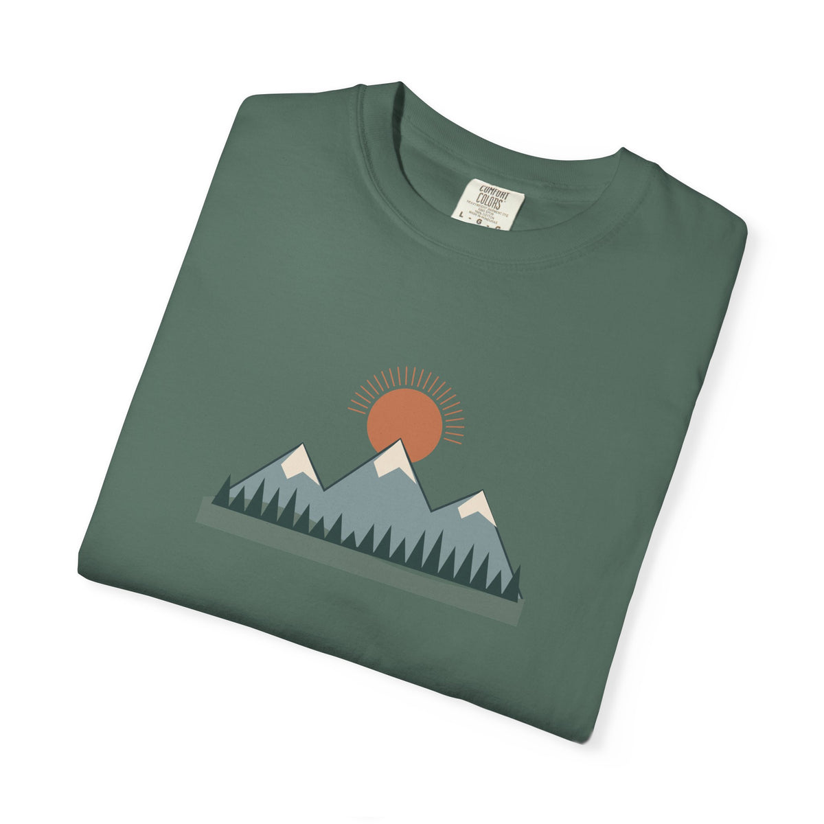 Vintage Mountain Sunset T-Shirt | Minimalist Nature Graphic Tee | Comfort Colors 1717