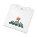 Vintage Mountain Sunset T-Shirt | Minimalist Nature Graphic Tee | Comfort Colors 1717
