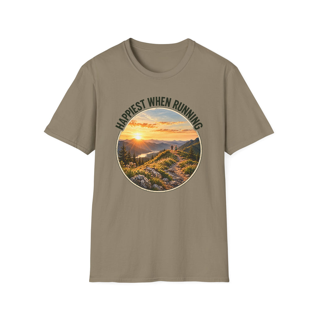 Happiest When Running – Scenic Trail Running T-Shirt