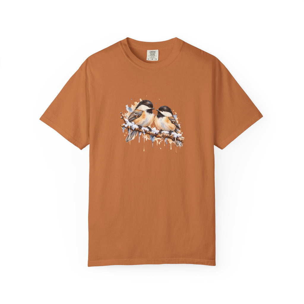 Watercolor Chickadee Birds T-Shirt | Comfort Colors 1717