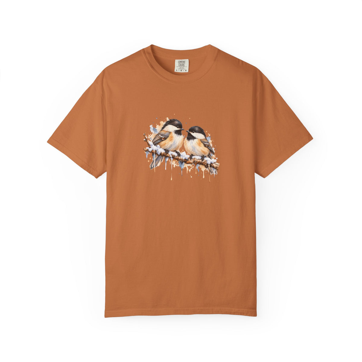 Watercolor Chickadee Birds T-Shirt | Comfort Colors 1717