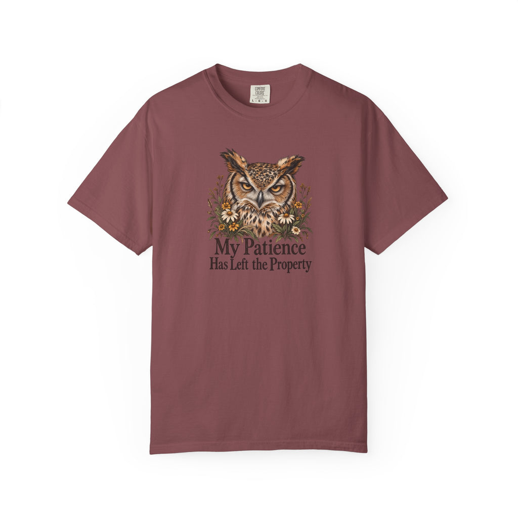 My Patience Has Left the Property | Vintage Owl Graphic Tee
