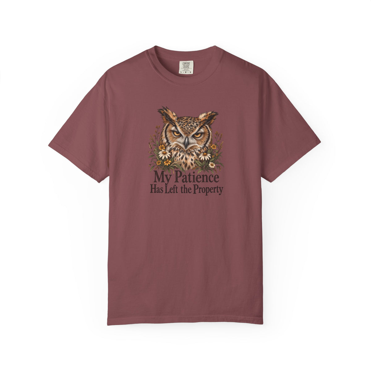 My Patience Has Left the Property | Vintage Owl Graphic Tee