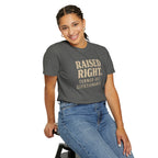 Raised Right Turned Out Questionable T-Shirt | Funny Graphic Tee | Comfort Colors 1717