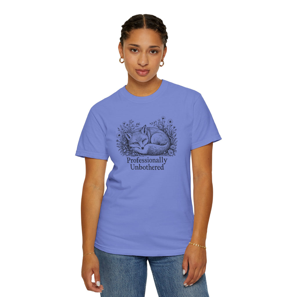 Professionally Unbothered T-Shirt | Vintage Fox Graphic Tee | Comfort Colors 1717