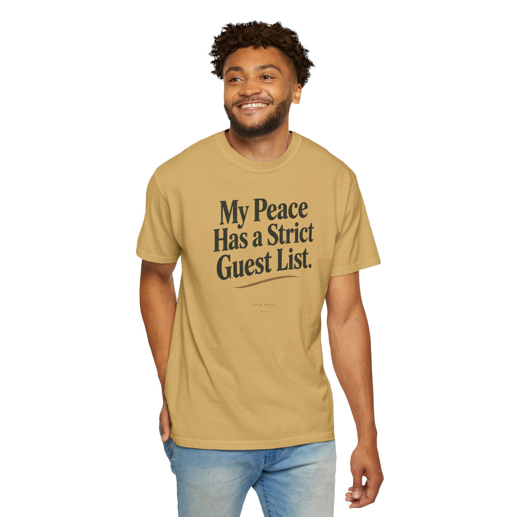 My Peace Has a Strict Guest List | Comfort Colors Graphic Tee