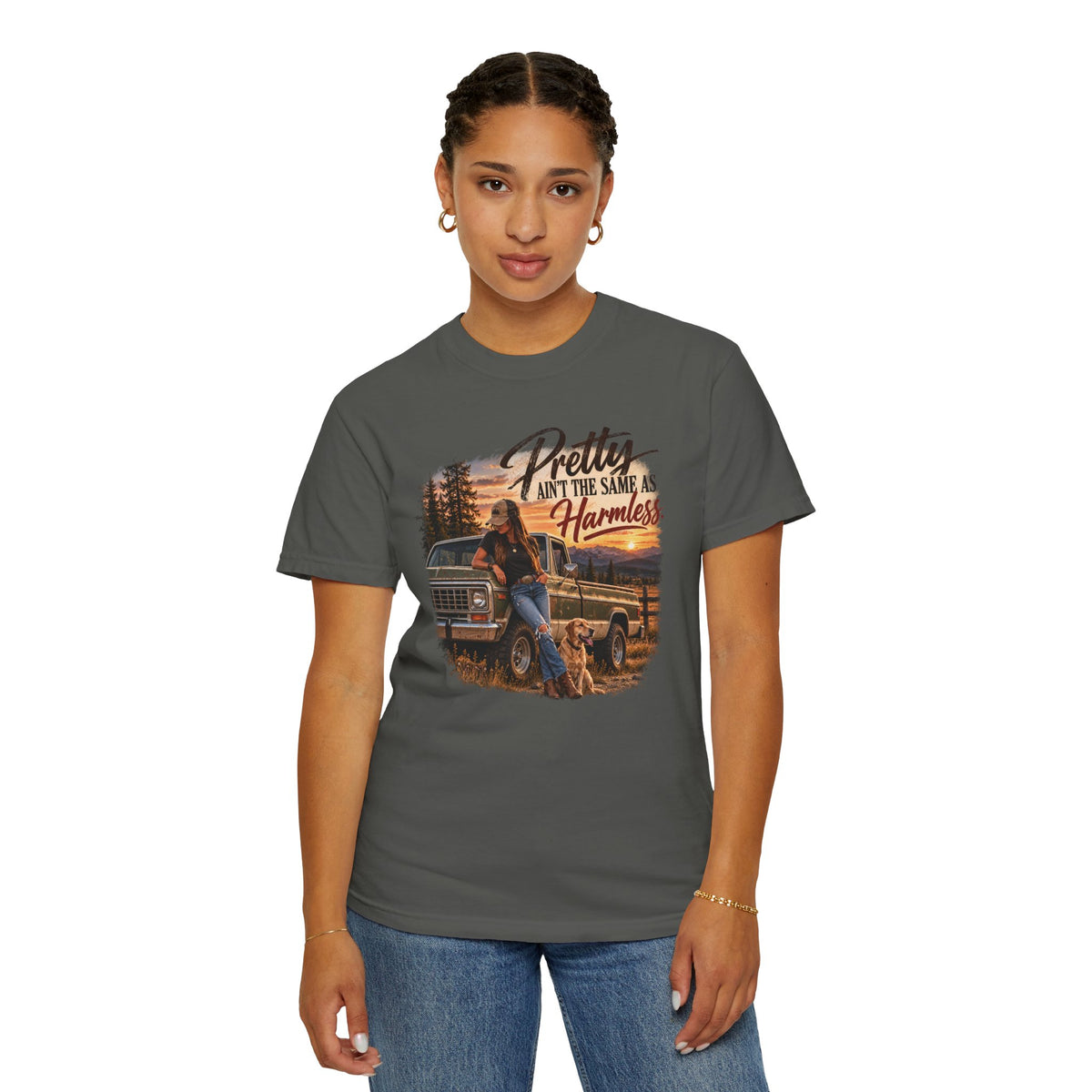 Pretty Ain't the Same as Harmless T-Shirt | Vintage Western Graphic Tee | Comfort Colors 1717
