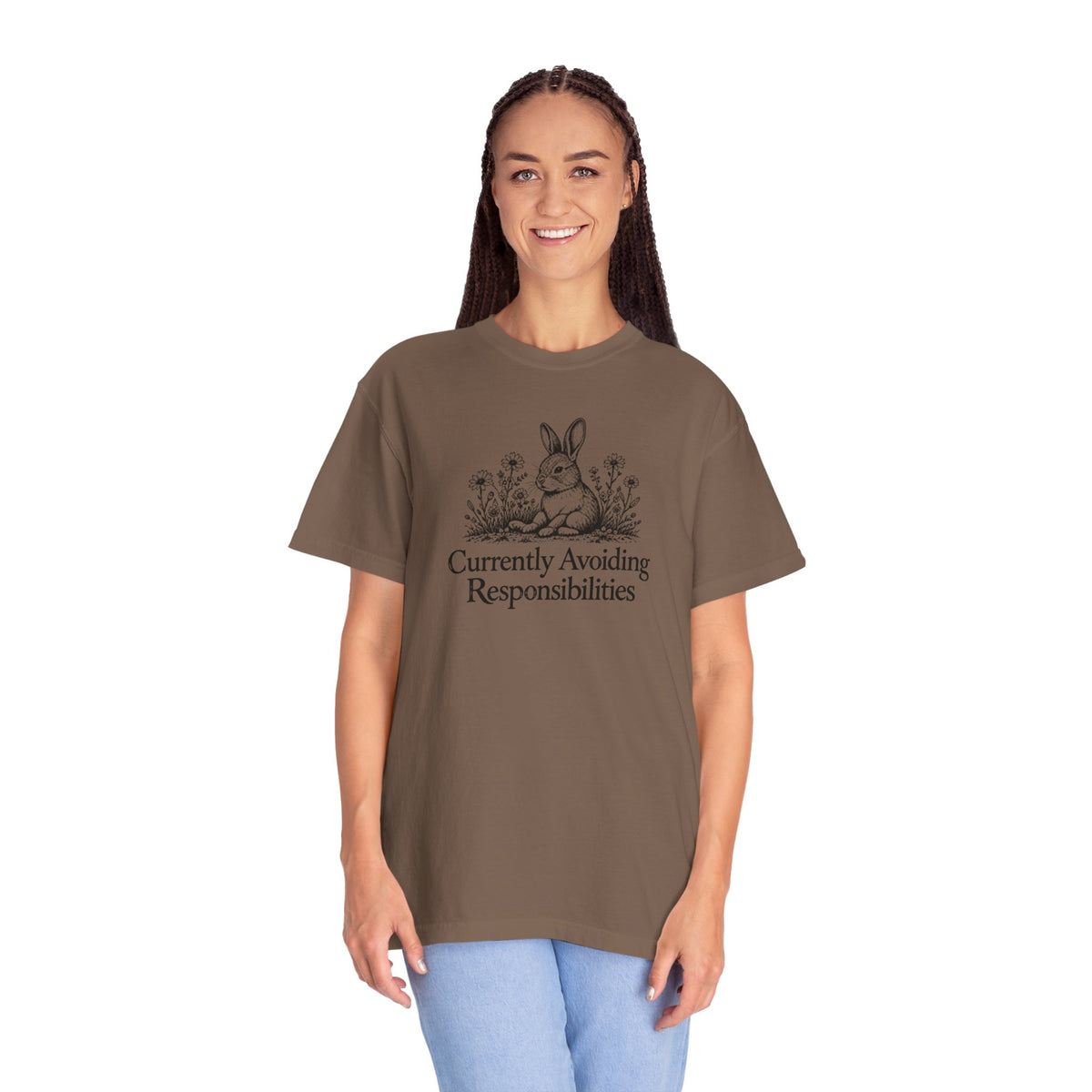Currently Avoiding Responsibilities | Vintage Bunny Graphic Tee