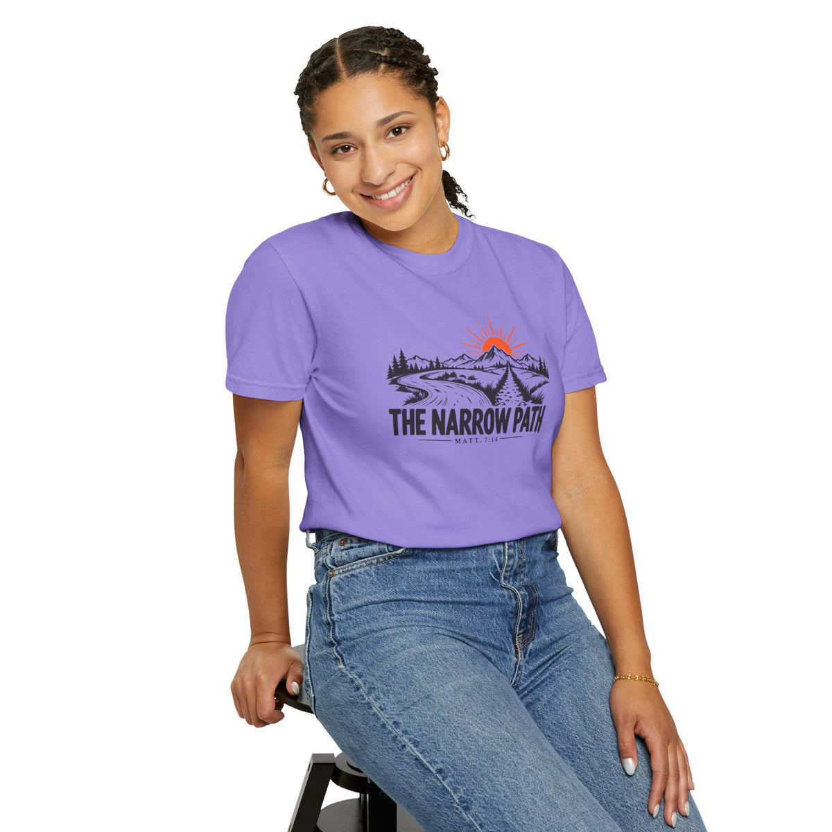 The Narrow Path Comfort Colors® T-Shirt | Faith & Outdoor Graphic Tee