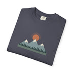 Vintage Mountain Sunset T-Shirt | Minimalist Nature Graphic Tee | Comfort Colors 1717