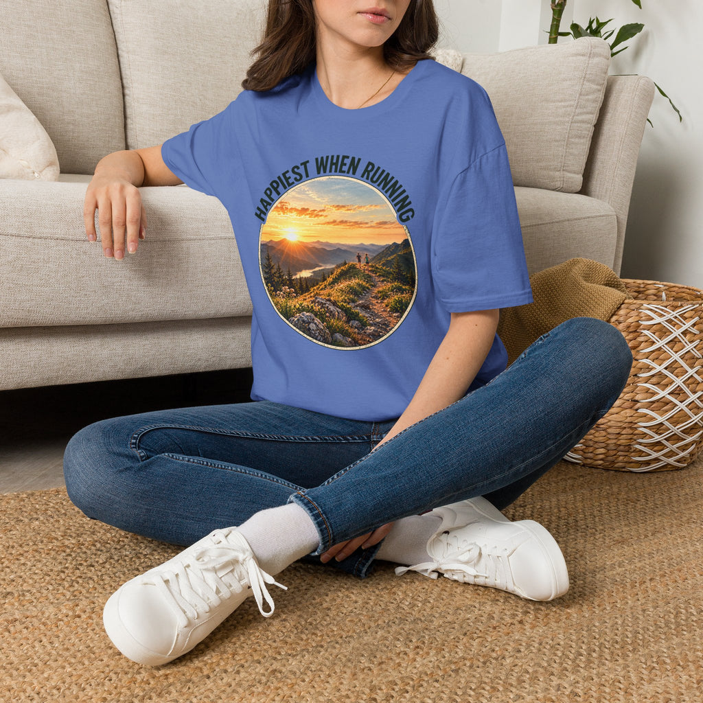 Happiest When Running – Scenic Trail Running T-Shirt