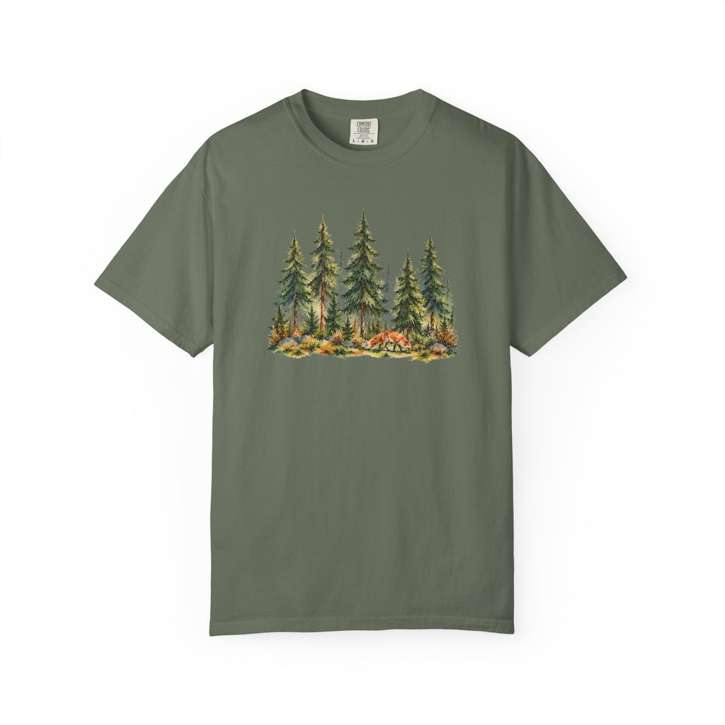 Forest Fox T-Shirt | Woodland Nature Graphic Tee | Comfort Colors 1717