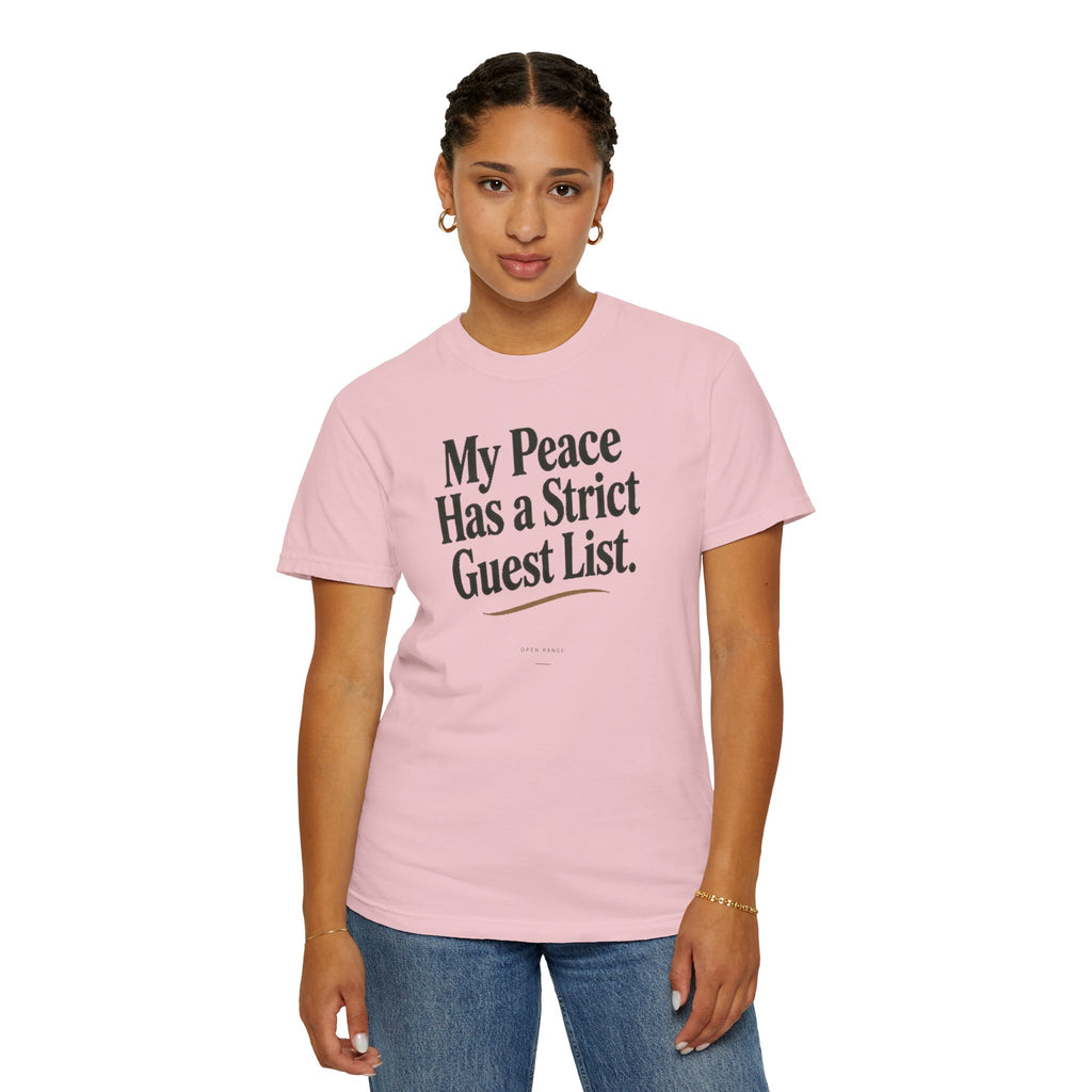 My Peace Has a Strict Guest List | Comfort Colors Graphic Tee