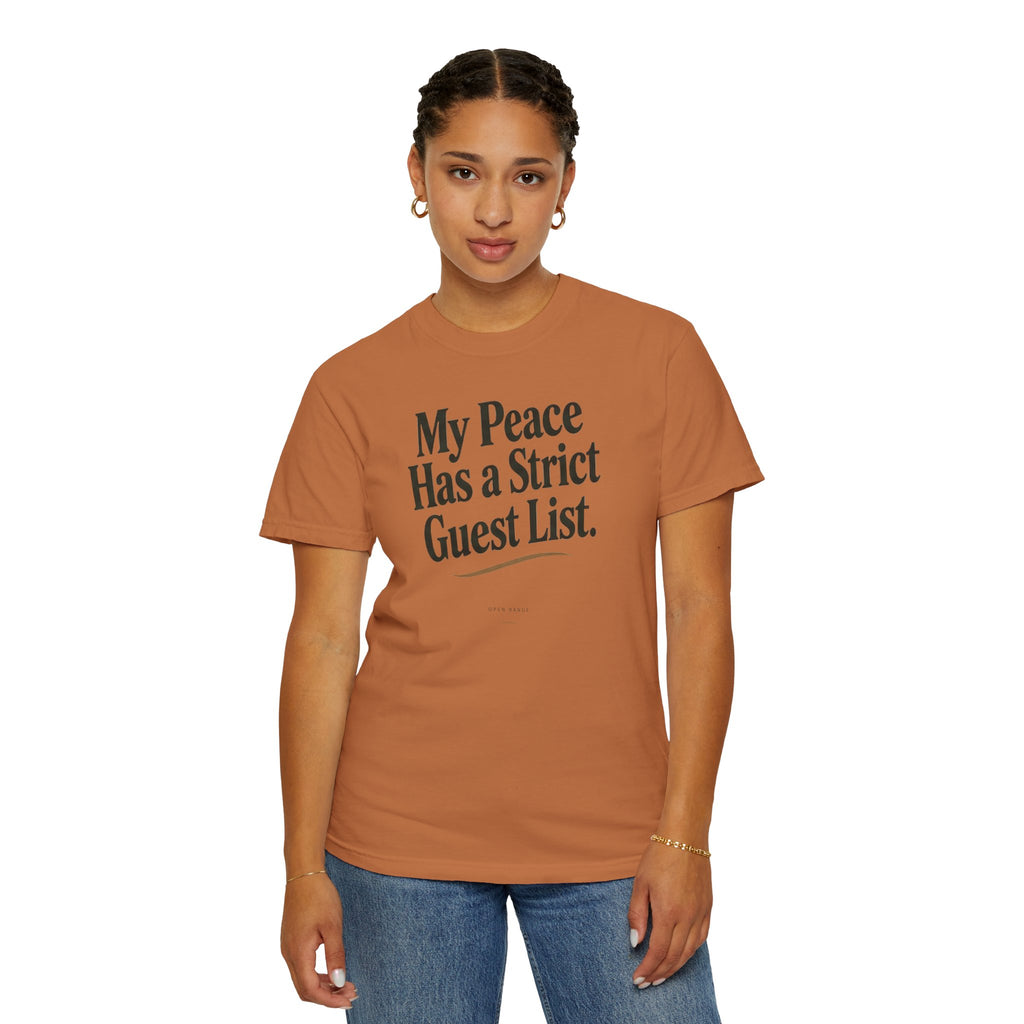 My Peace Has a Strict Guest List | Comfort Colors Graphic Tee