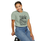The Voices Said RUN – Funny Trail Running Graphic Tee | Comfort Colors 1717
