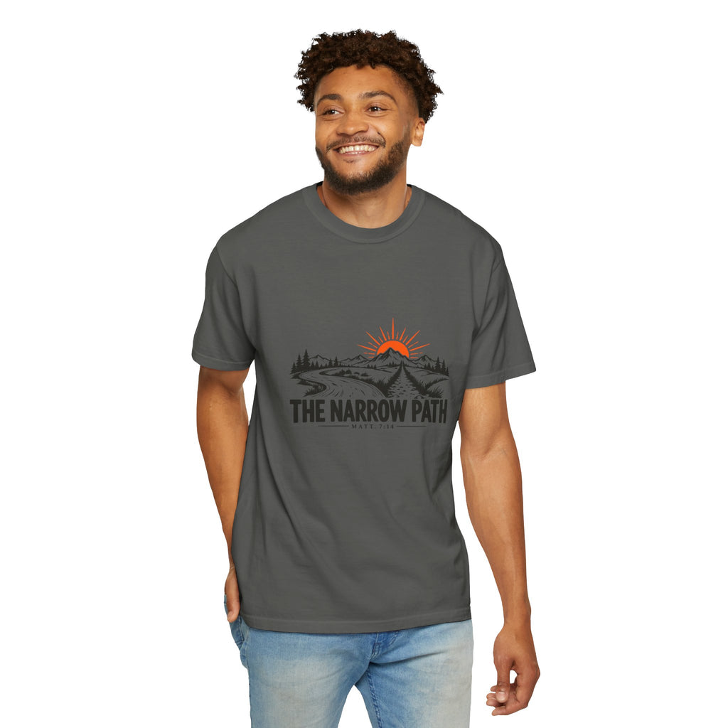 The Narrow Path Comfort Colors® T-Shirt | Faith & Outdoor Graphic Tee