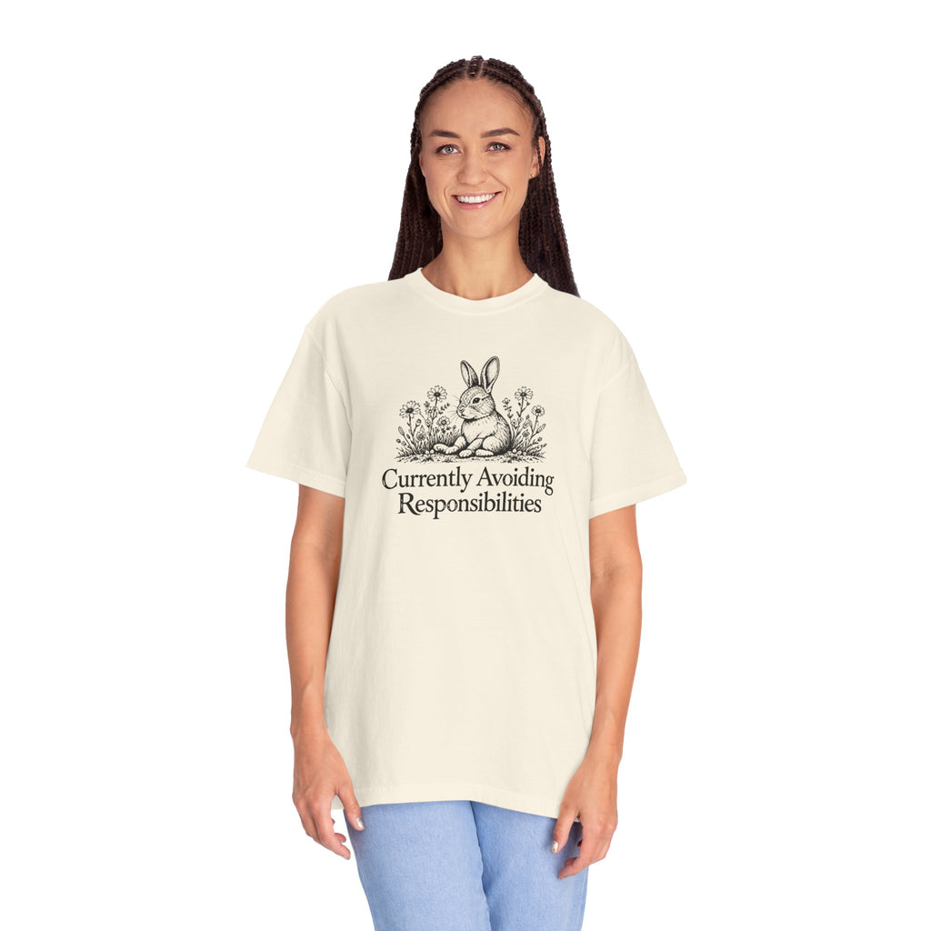 Currently Avoiding Responsibilities | Vintage Bunny Graphic Tee