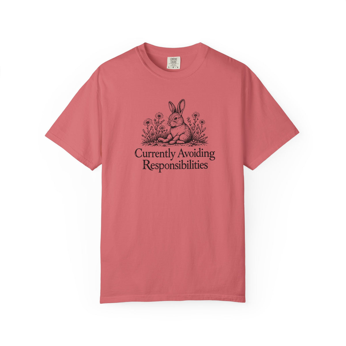 Currently Avoiding Responsibilities | Vintage Bunny Graphic Tee