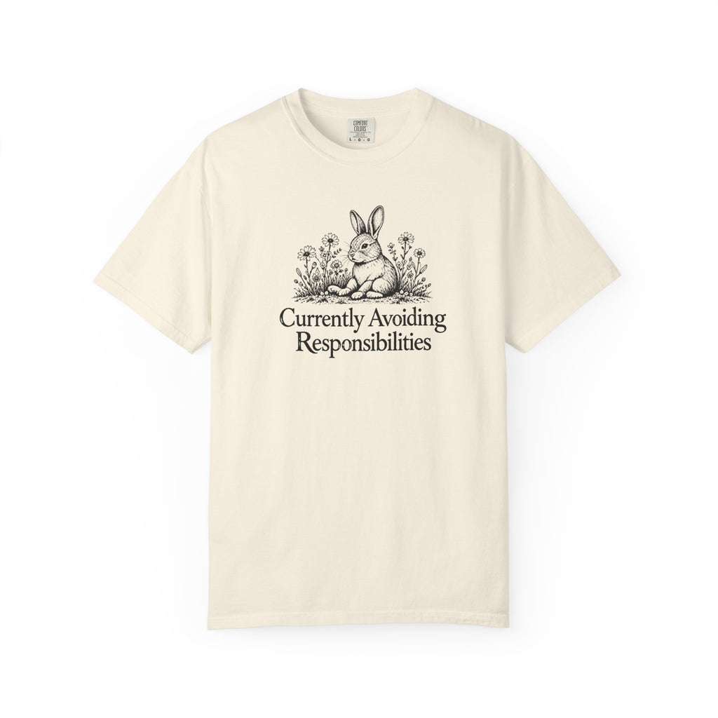 Currently Avoiding Responsibilities | Vintage Bunny Graphic Tee