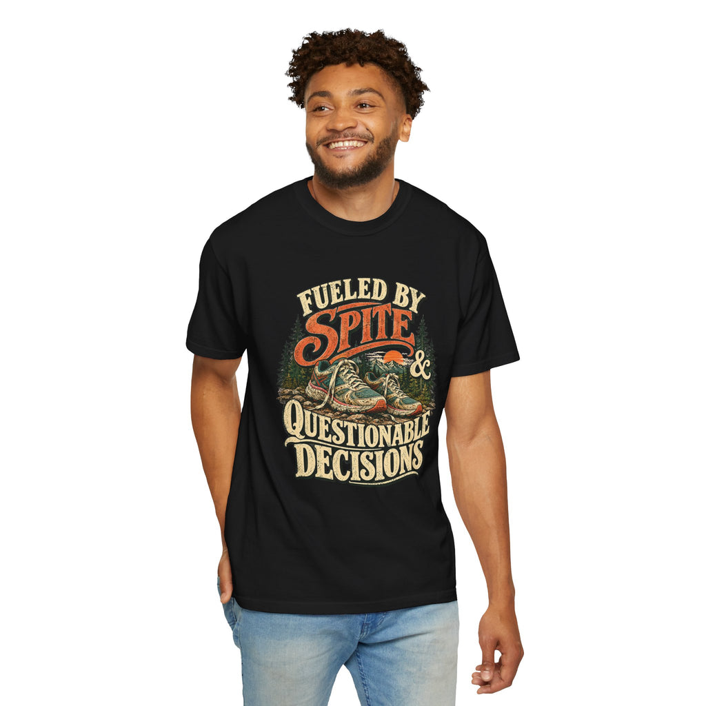 Fueled by Spite & Questionable Decisions | Funny Running Graphic Tee