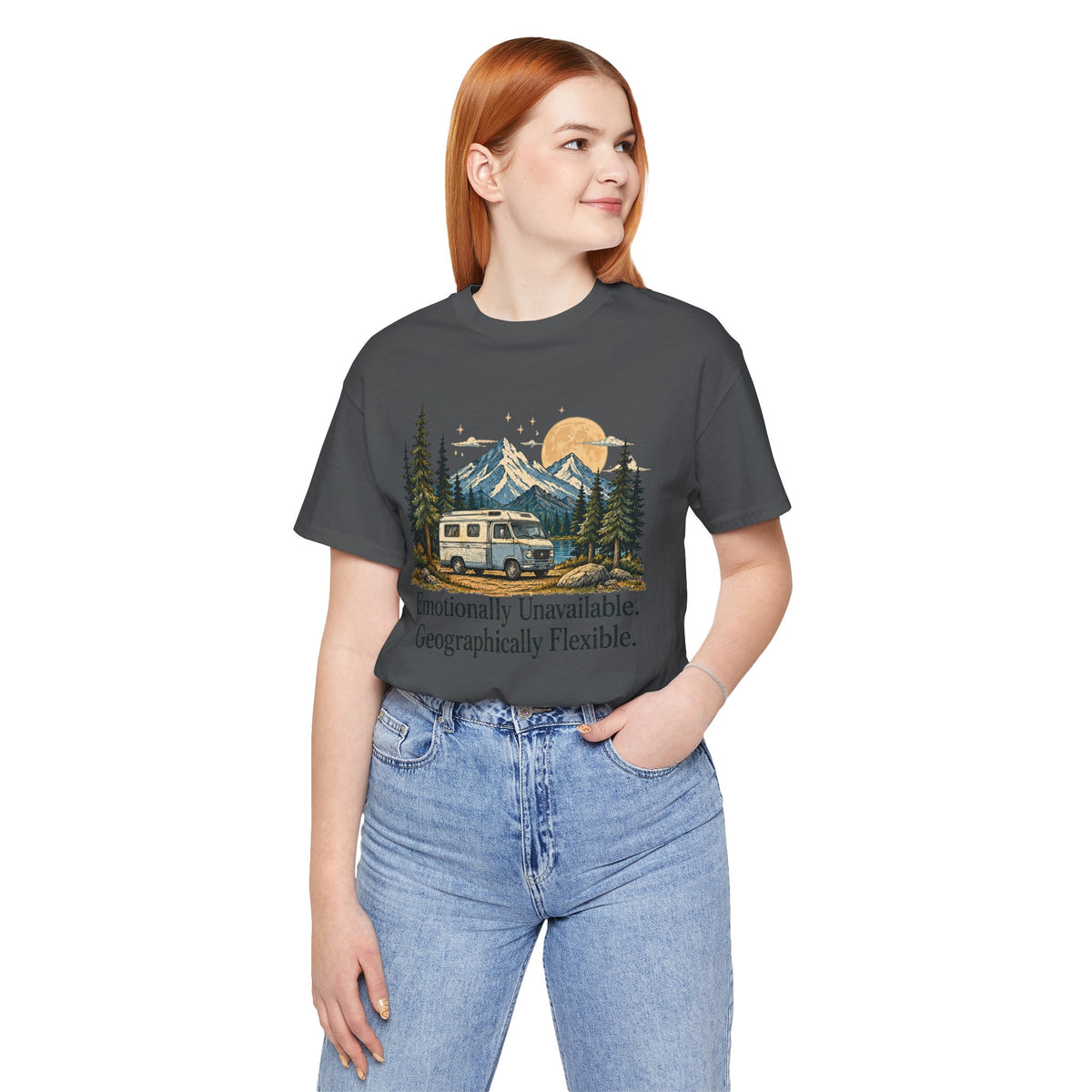 Emotionally Unavailable Geographically Flexible | Vintage Camping Tee