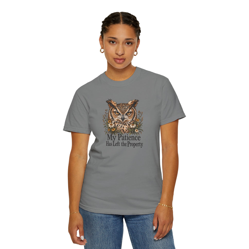 My Patience Has Left the Property | Vintage Owl Graphic Tee