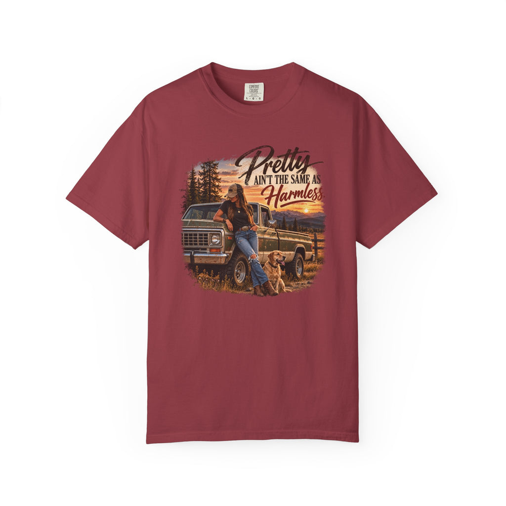 Pretty Ain't the Same as Harmless T-Shirt | Vintage Western Graphic Tee | Comfort Colors 1717