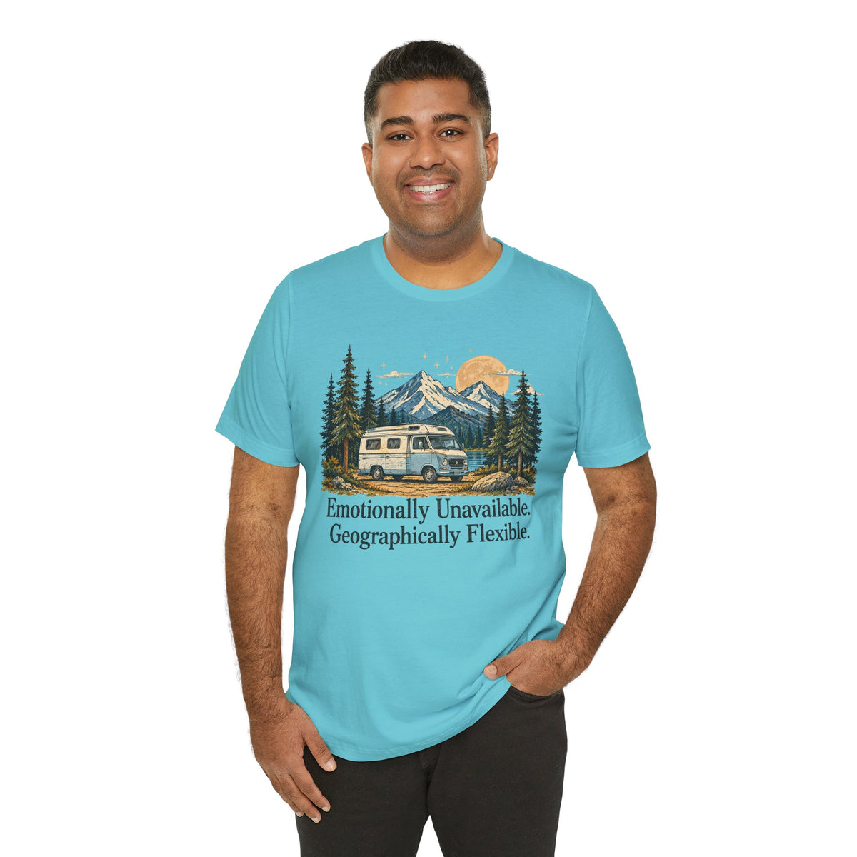 Emotionally Unavailable Geographically Flexible | Vintage Camping Tee