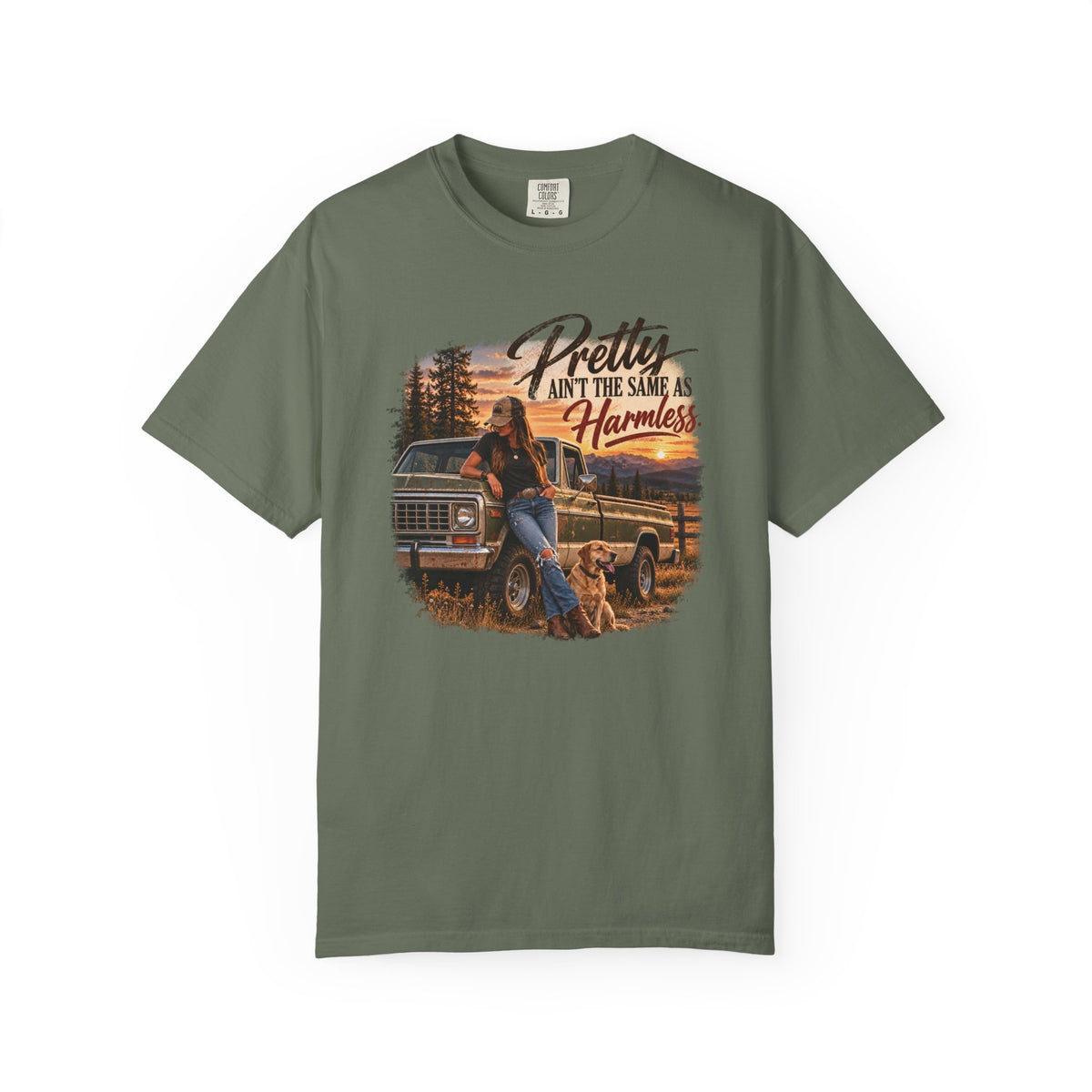 Pretty Ain't the Same as Harmless T-Shirt | Vintage Western Graphic Tee | Comfort Colors 1717