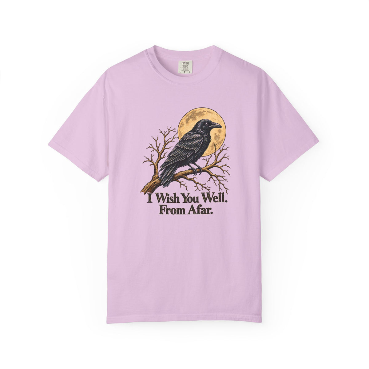 I Wish You Well From Afar T-Shirt | Vintage Raven Graphic Tee | Comfort Colors 1717